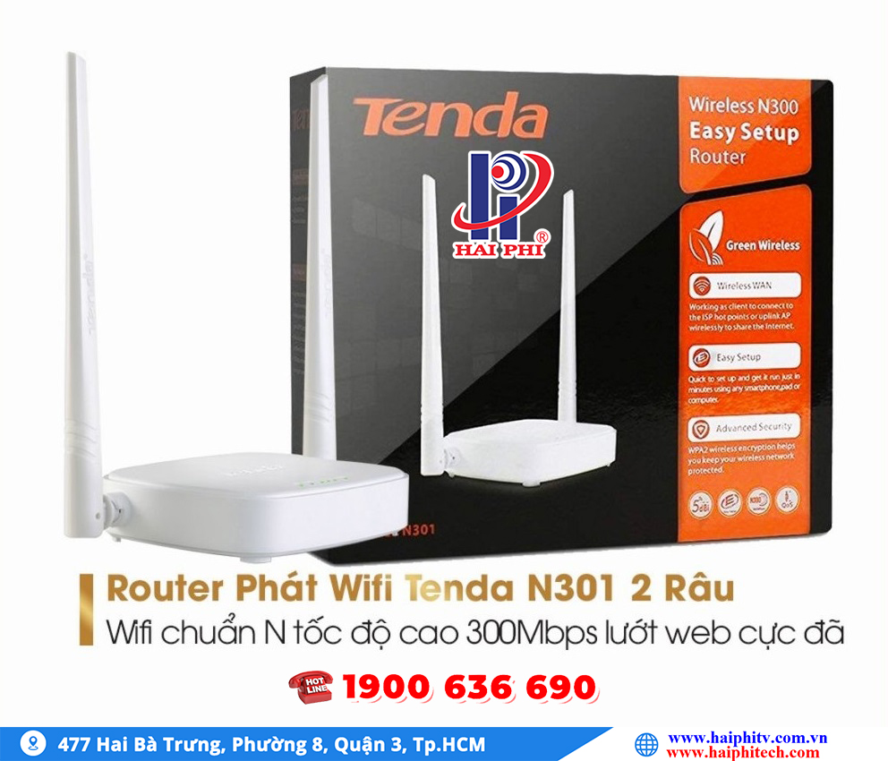Bộ phát Wifi Tenda N301 - Hải Phi - Công Ty TNHH Hải Phi